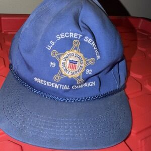 Vintage 1992 U.S. Secret Service Presidential‎ Campaign Snapback Hat USA